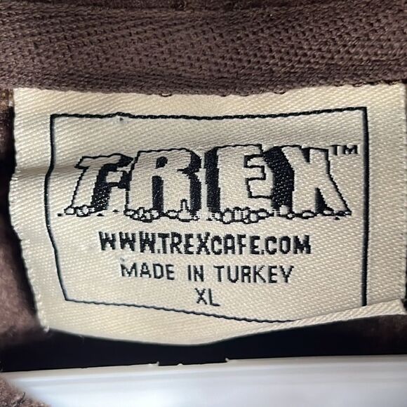 🔥🔥 Big Kids T-REX CAFÉ Hoodie Pullover Sweatshirt - Brown - Sz XL - EXCELLENT - Picture 7 of 8